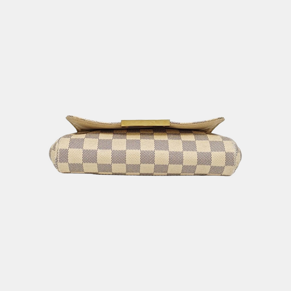 FAVORITE PM Damier Azur Coated Canvas White