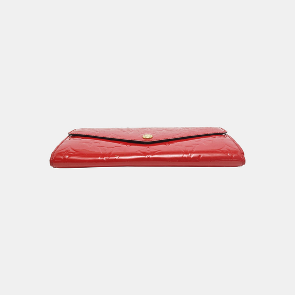 SARAH Monogram Patent Leather Red Wallet