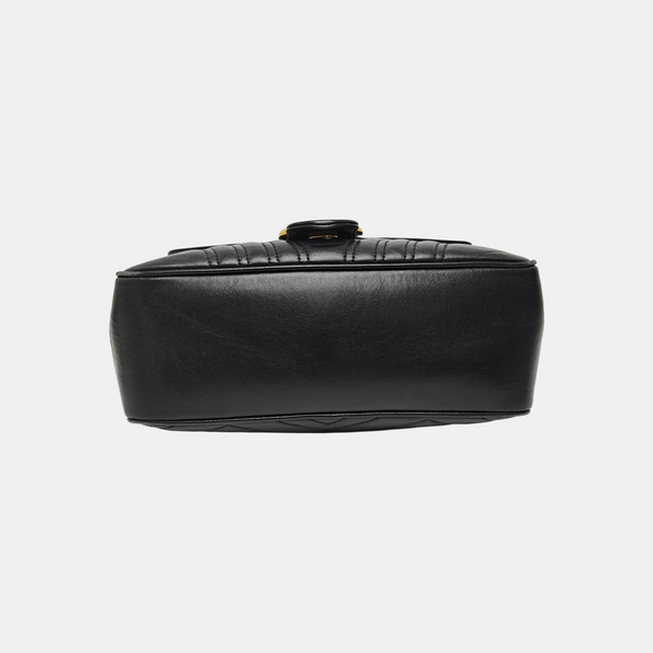 GG Marmont Medium Quilted Calfskin Black