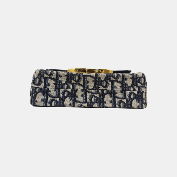 30 Montaigne Mini Oblique Canvas Blue