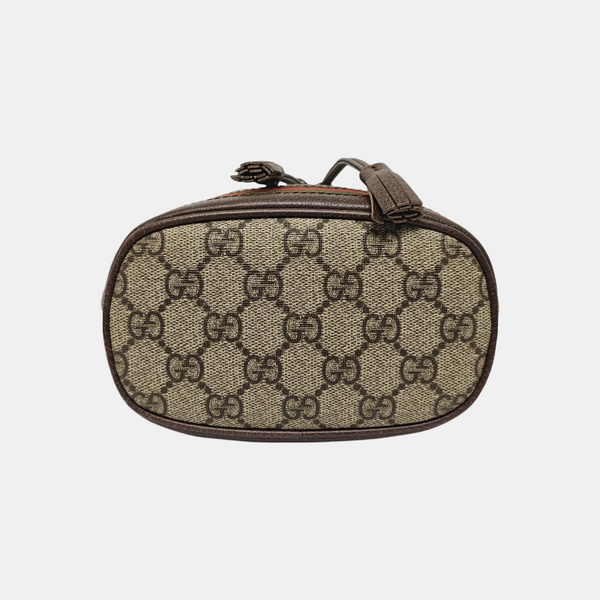 Ophidia Mini Monogram Coated Canvas Beige