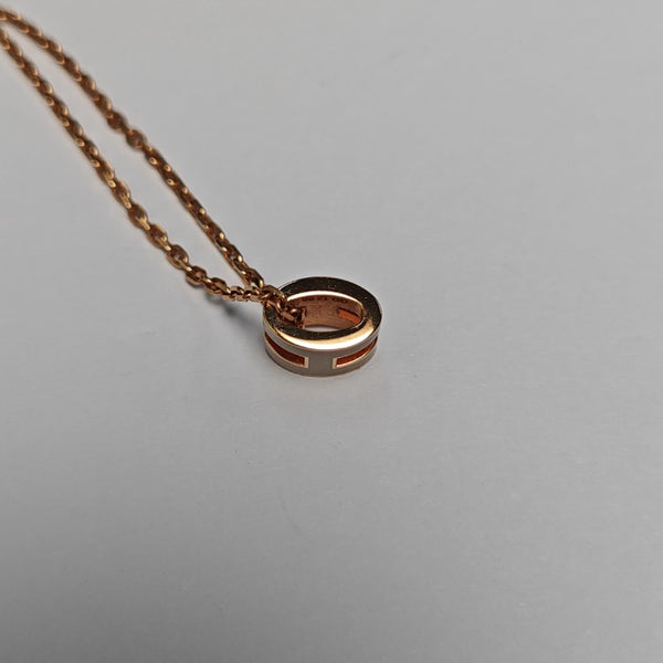 Pop H Metal Rose Gold Necklace
