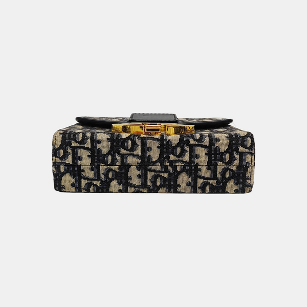 30 Montaigne Mini Oblique Canvas Blue