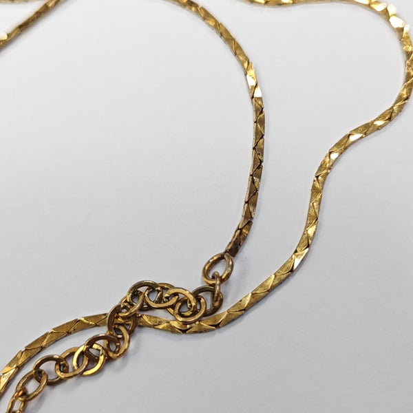 Dior Oblique Metal Gold Necklace