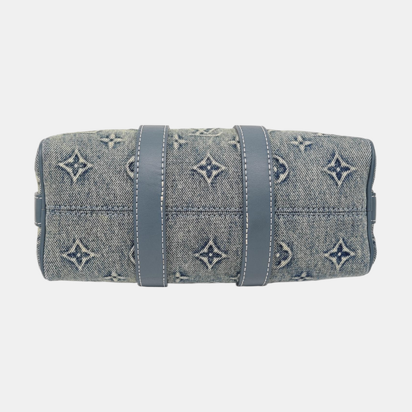KEEPALL 25 Monogram Fabric Blue