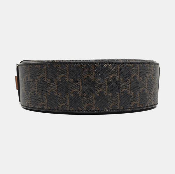 Authenticated pre-owned TRIOMPHE ROUND Coated Canvas Brown - Shoulder Bag at Looply