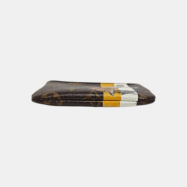 Monogram Coated Canvas Key Pouch Brown