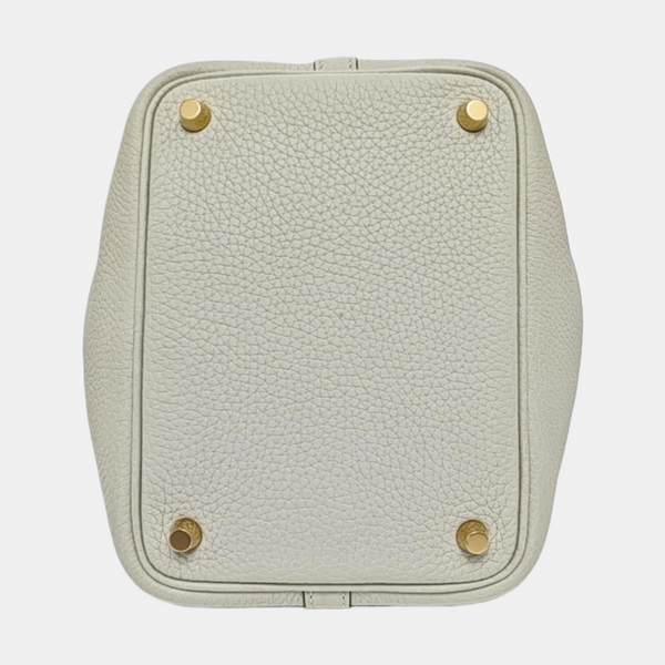 Authenticated pre-owned Picotin Lock 18 Clemence Gray - Bucket Bag at Looply