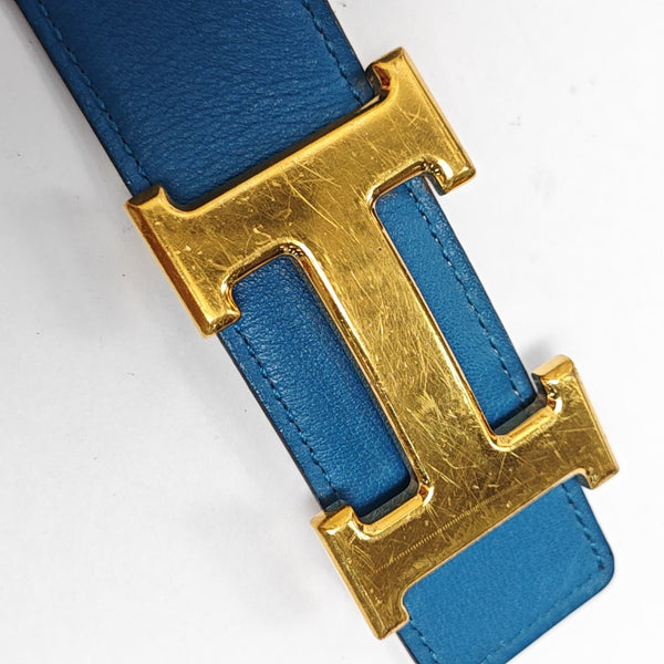 Leather Belt Blue