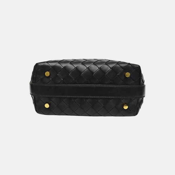 Calfskin Top Handle Bag Black