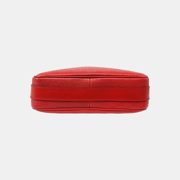 Monogram Calfskin Shoulder Bag Red