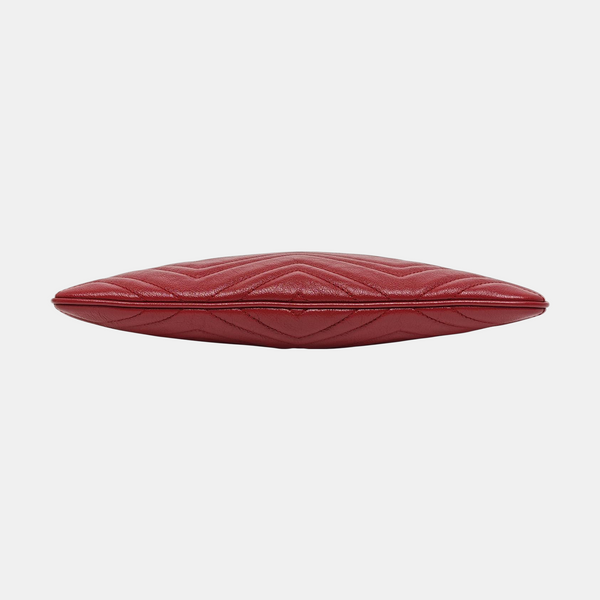 Quilted Calfskin Clutch Red