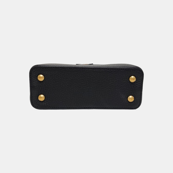 Authenticated pre-owned CAPUCINES Mini Calfskin Black - Shoulder Bag at Looply