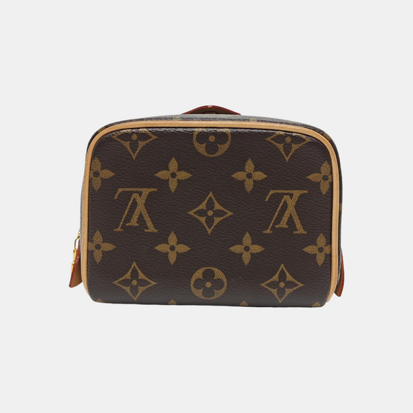 JUST IN CASE Monogram Coated Canvas Brown