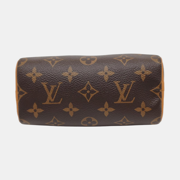 Authenticated pre-owned SPEEDY Nano Monogram Coated Canvas Brown - Shoulder Bag at Looply
