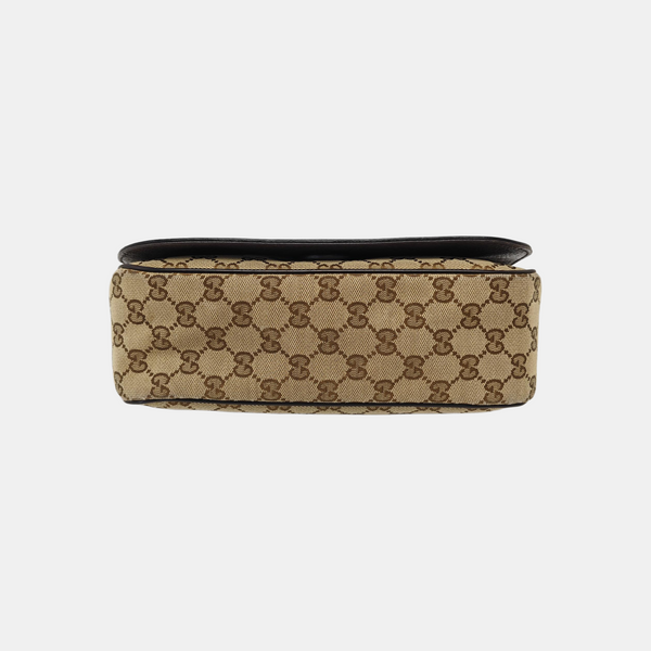 Monogram Canvas Shoulder Bag Brown