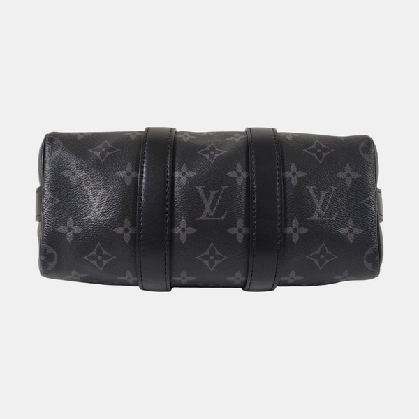 KEEPALL 25 Monogram Coated Canvas Black