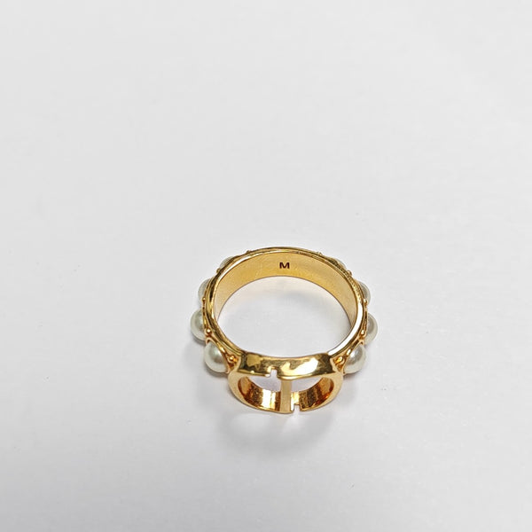 30 Montaigne Faux Pearl Gold Ring EU 53