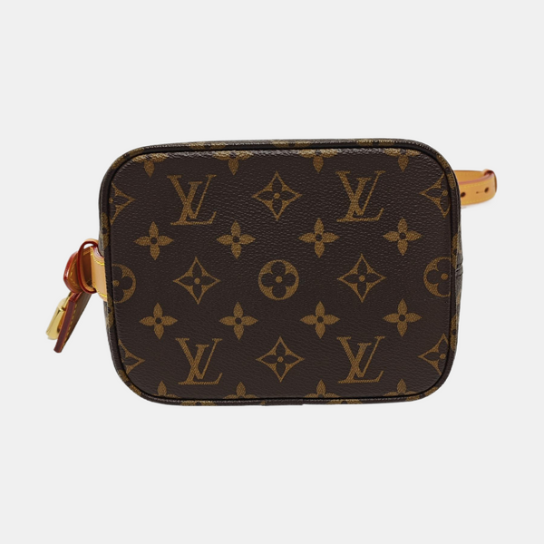 ALL IN BB Monogram Coated Canvas Brown