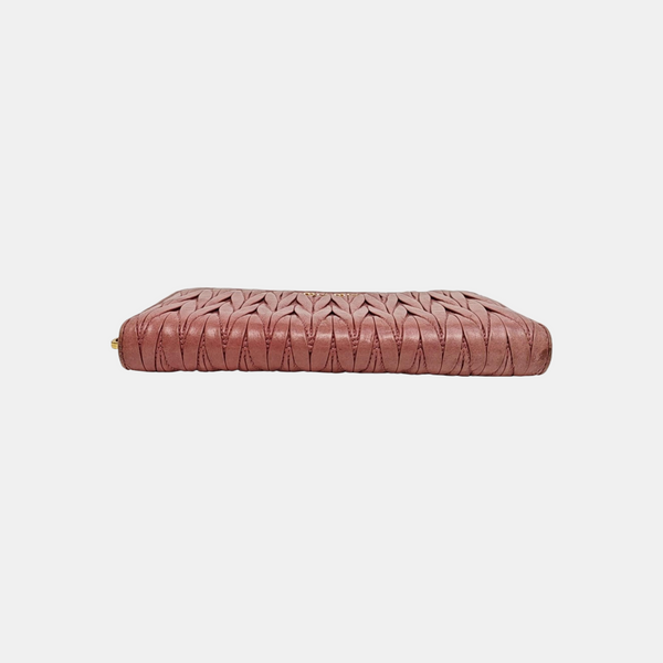 Quilted Lambskin Wallet Pink