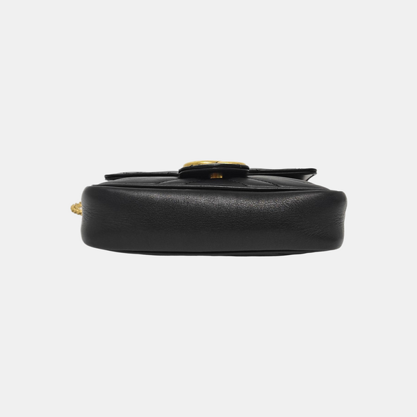 GG Marmont Mini Quilted Calfskin Black