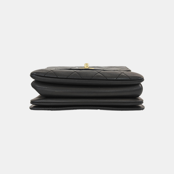 Quilted Calfskin Shoulder Bag Black