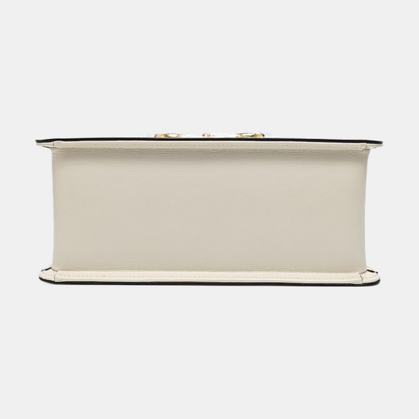 Authenticated pre-owned Horsebit 1955 Calfskin White - Top Handle Bag at Looply