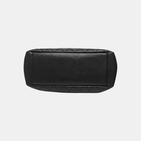CHANEL GST Large Quilted Grained Calfskin Black