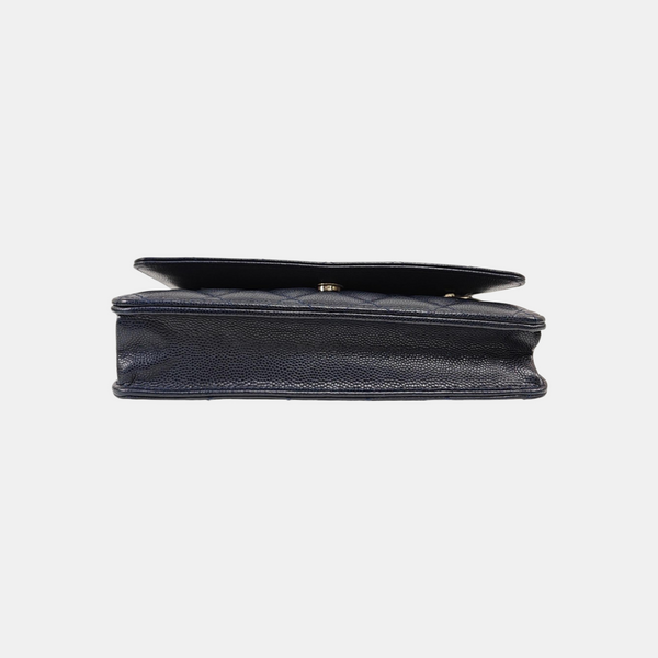 WOC Quilted Grained Calfskin Black