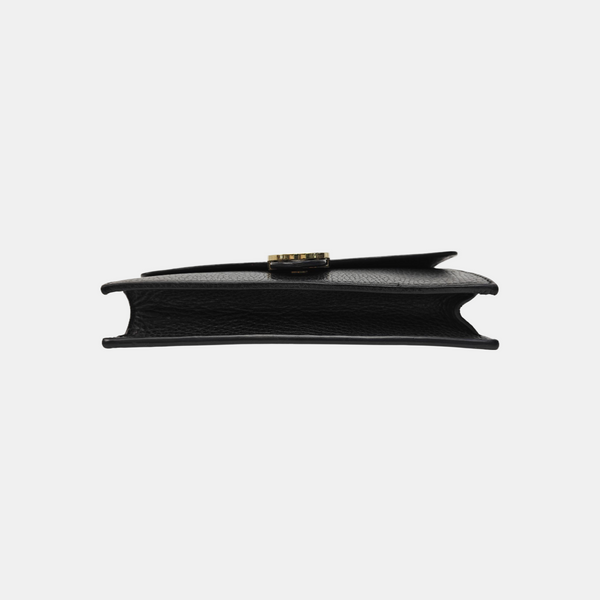 Interlocking G Small Calfskin Black