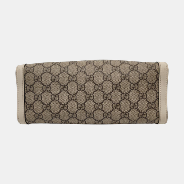 Padlock Small Monogram Coated Canvas Beige