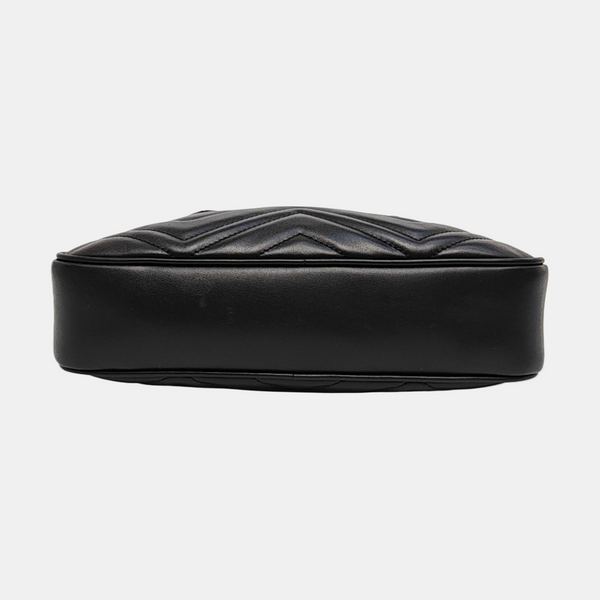 GG Marmont Small Quilted Calfskin Black