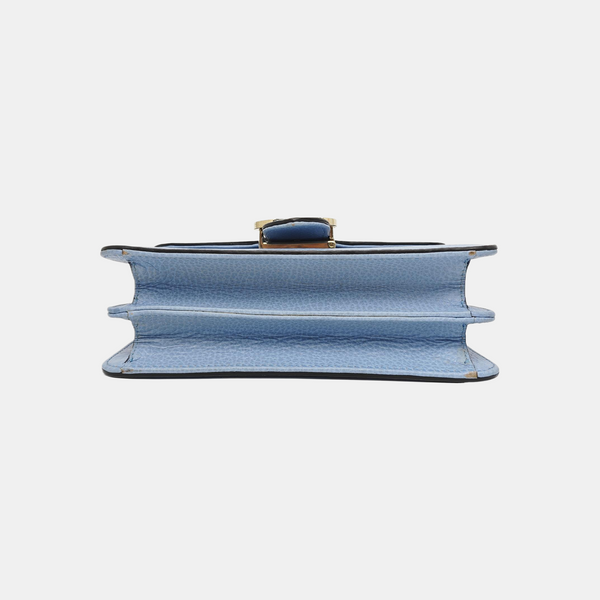 Interlocking G Small Calfskin Blue