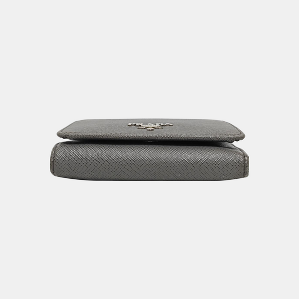 Saffiano Calfskin Wallet Gray