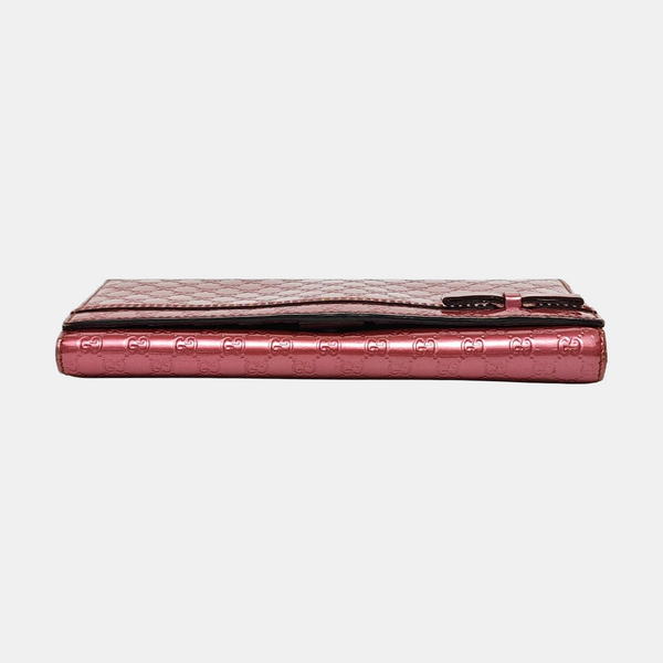 Monogram Patent Leather Wallet Pink