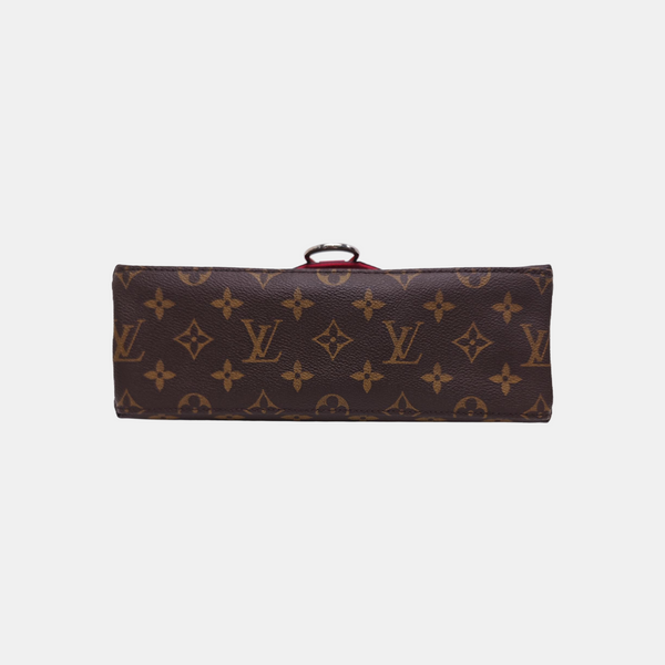SAINT MICHEL Monogram Coated Canvas Red