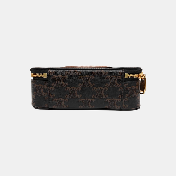 TRIOMPHE Small Coated Canvas Brown