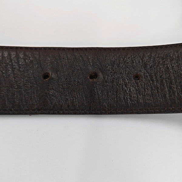 Brown Coated Canvas Belt