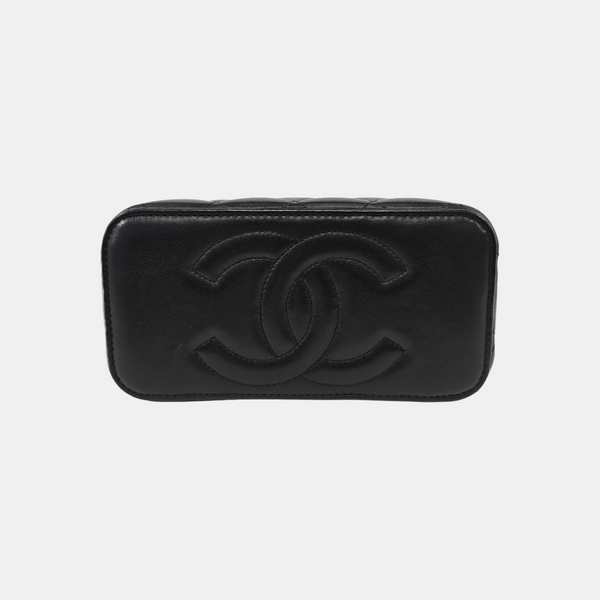 Quilted Lambskin Shoulder Bag Black