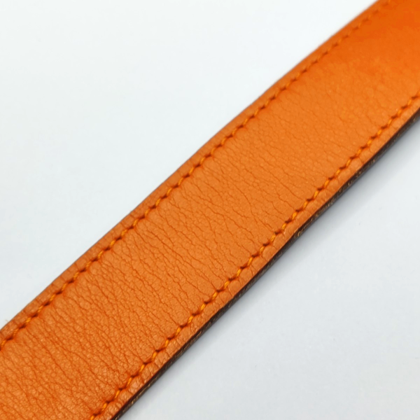 Orange Leather Belt