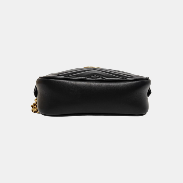 GG Marmont Mini Quilted Calfskin Black