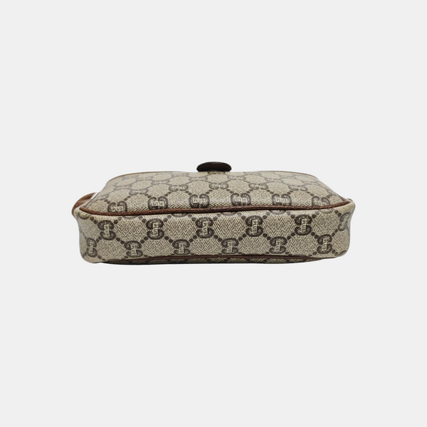 Monogram Coated Canvas Shoulder Bag Brown