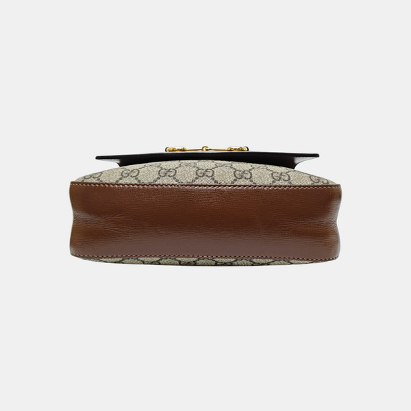 Horsebit 1955 Small Coated Canvas Beige