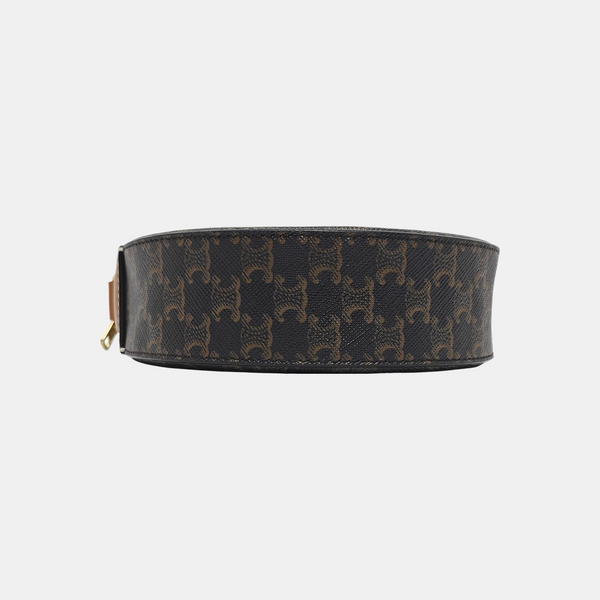 Coated Canvas Crossbody Bag Brown