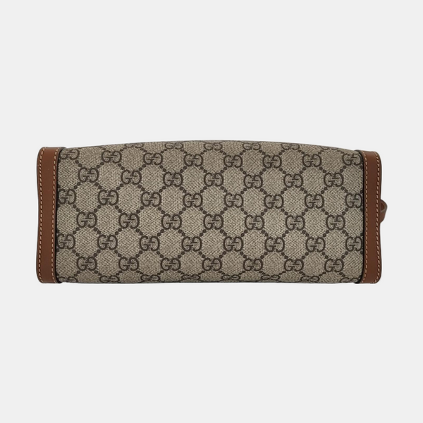 Padlock Small Monogram Coated Canvas Beige
