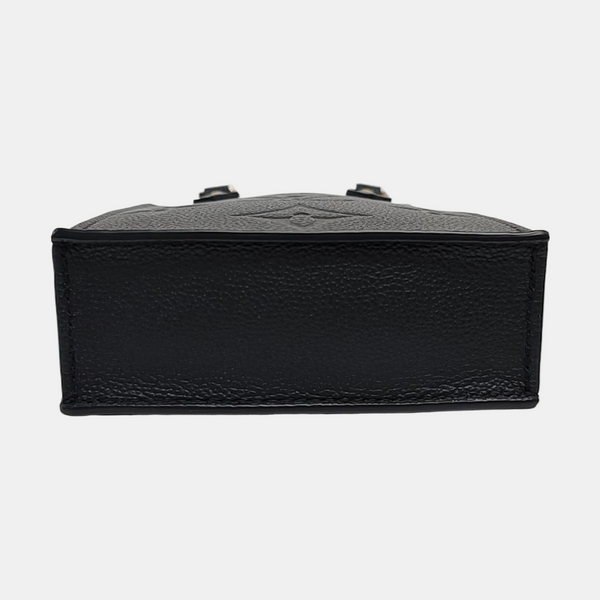 SAC PLAT Mini Calfskin Black