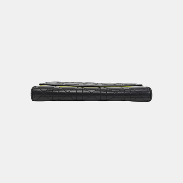 Lady Dior Small Cannage Lambskin Black Wallet
