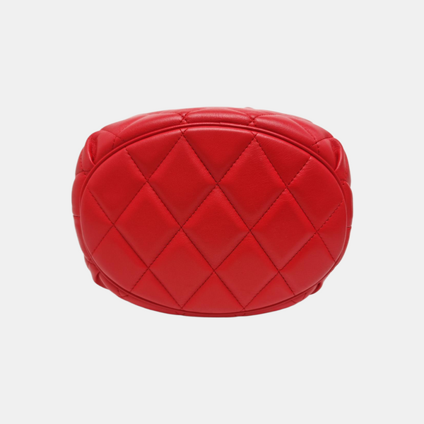 B. Quilted Calfskin Red