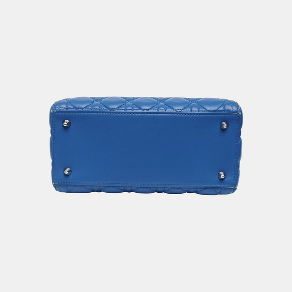Lady Dior Medium Cannage Lambskin Blue