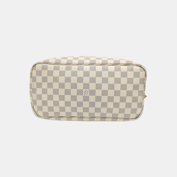 NEVERFULL MM Damier Azur Coated Canvas White